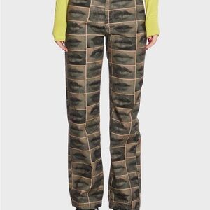 The Ragged Priest Black and Brown Straight Leg Pants